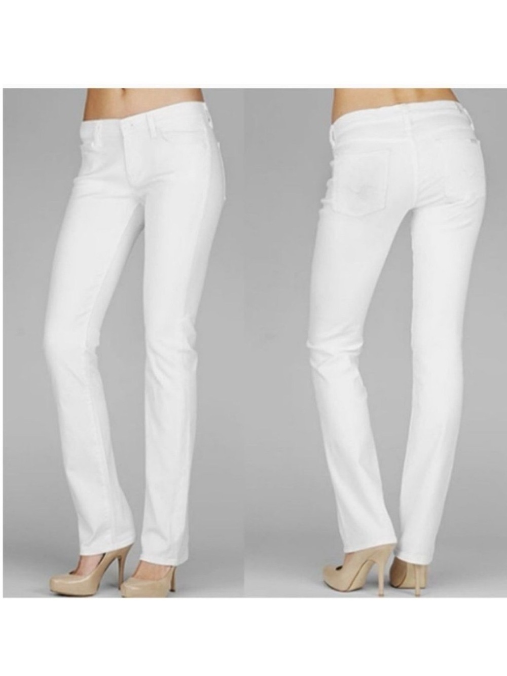 7 for all Mankind Classic Straight Leg White Jeans Women’s Size 32